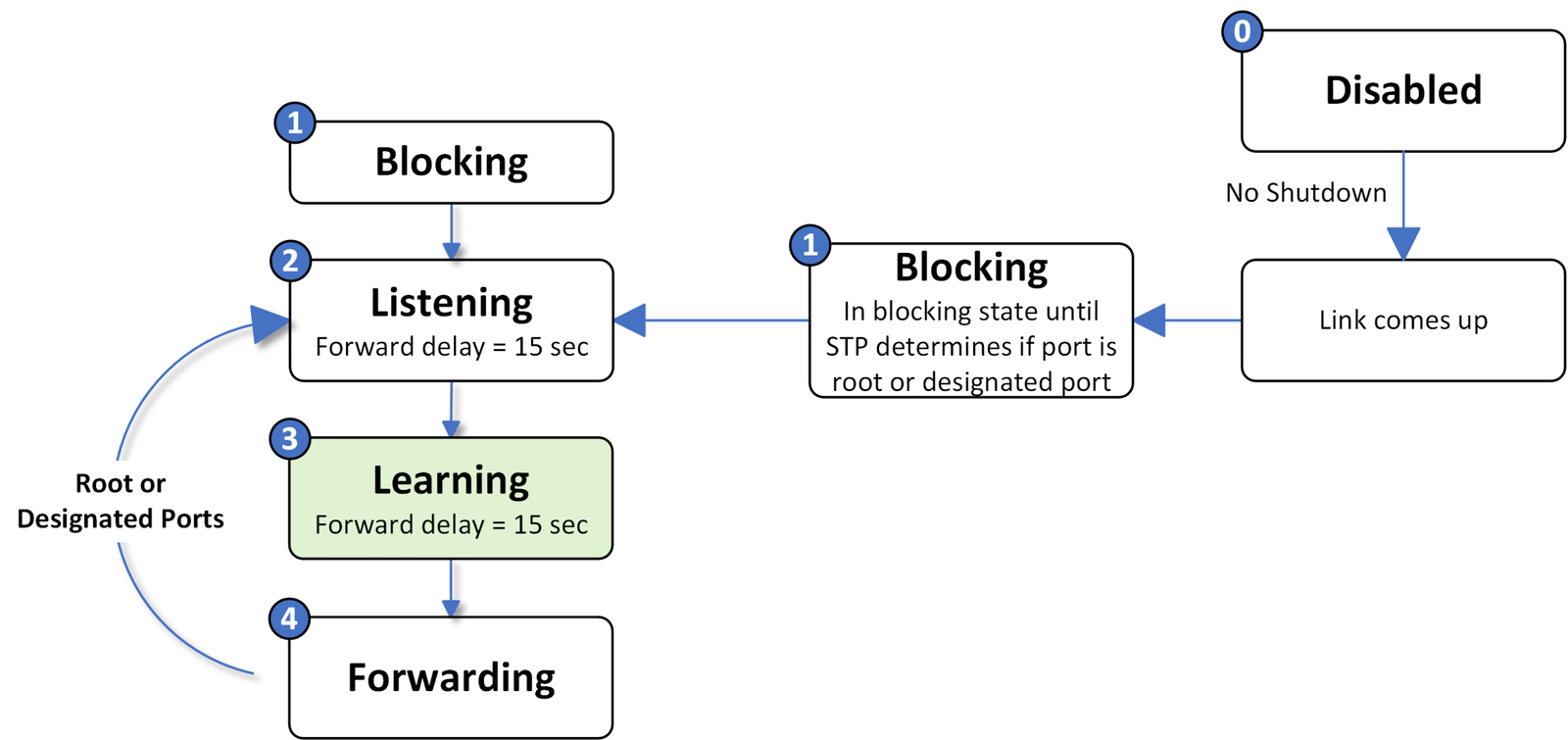 Spanning Tree Protocol Learning State scaled